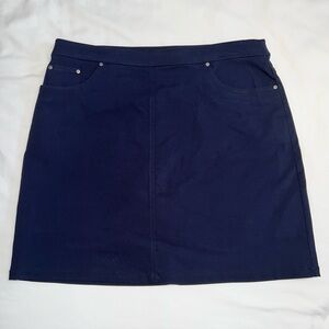 NWOT hearts of palm Navy Blue Pull on Stretch Skort Women’s Size 12